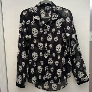 💙Fun & Flirt Sheer Skeleton Blouse *EUC*